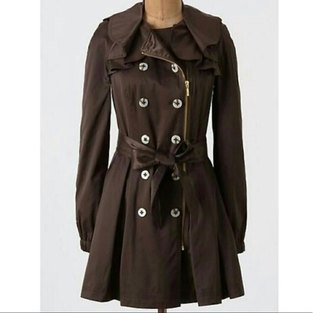 Elevenses from Anthropologie Dark Green Coat